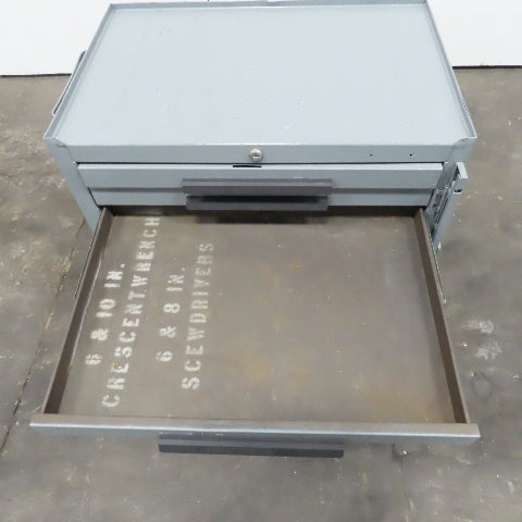 Kennedy 7 Drawer Industrial Tool Storage Parts Cabinet 27 x 18 x 27" W/Casters
