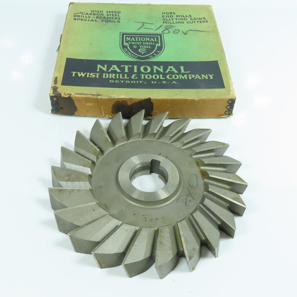 National Twist Drill 6-1/2" x 3/4" x 1-1/4" LH Slitting Saw 22 Teeth