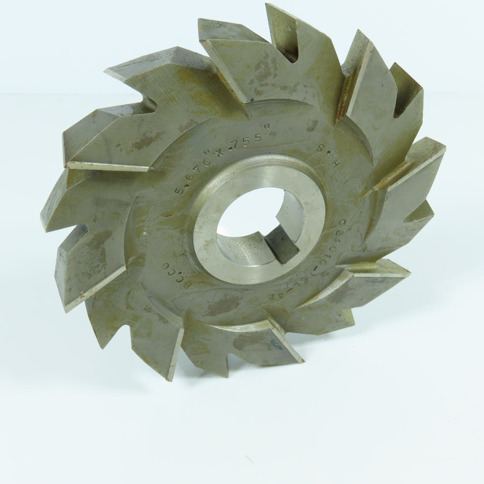 Barber Colman 5.670" x .755" x 1-1/4" Staggered Tooth Slitting Saw 16 T Lot of 2