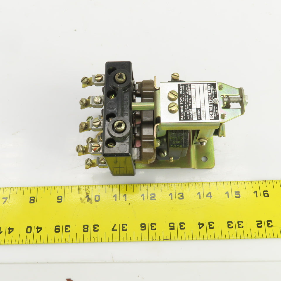 Square D A0-40 Class 8501 Ser B Machine Tool Relay 120V Coil 60 HZ 600V 10A