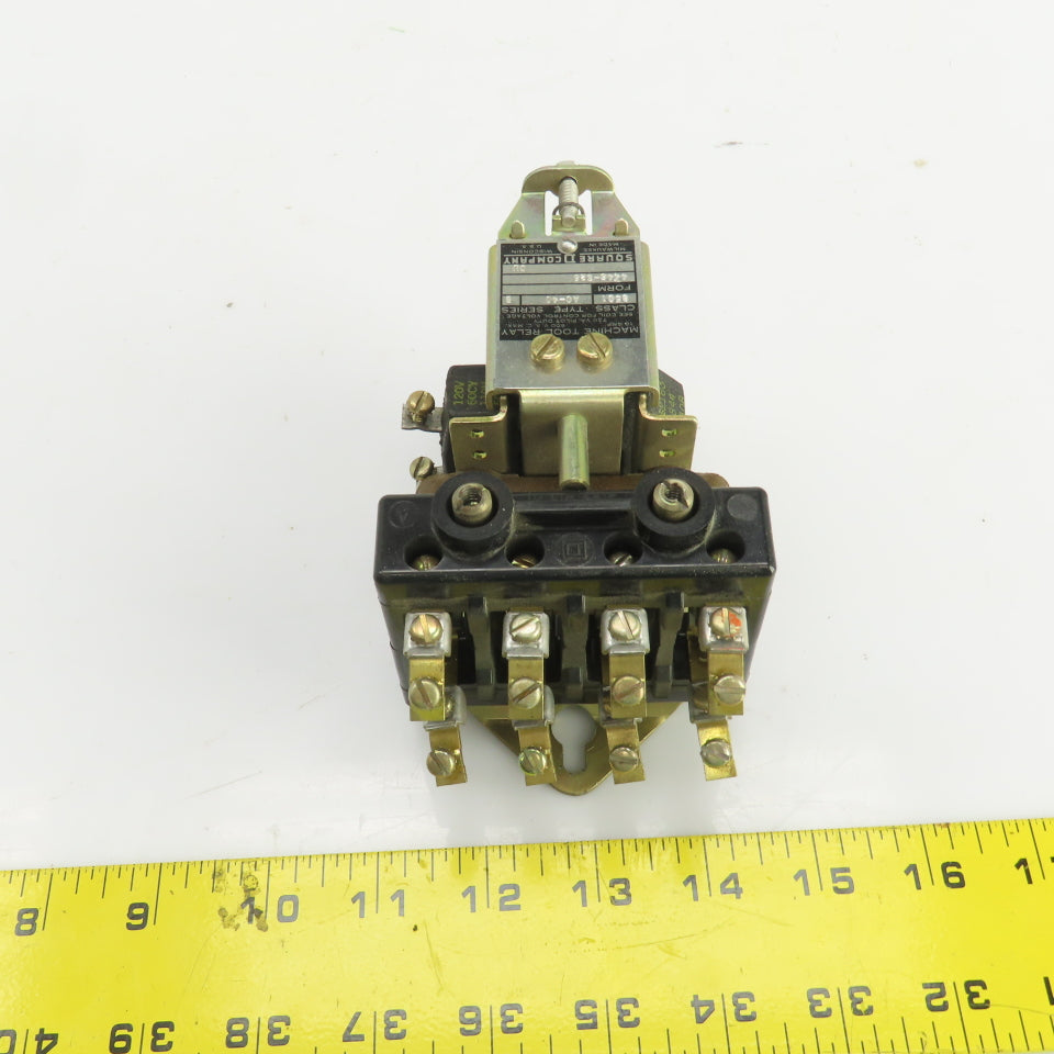 Square D A0-40 Class 8501 Ser B Machine Tool Relay 120V Coil 60 HZ 600V 10A