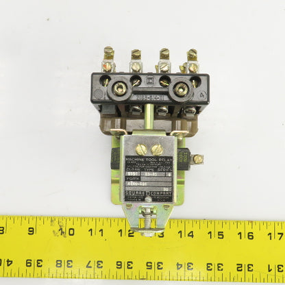 Square D A0-40 Class 8501 Ser B Machine Tool Relay 120V Coil 60 HZ 600V 10A