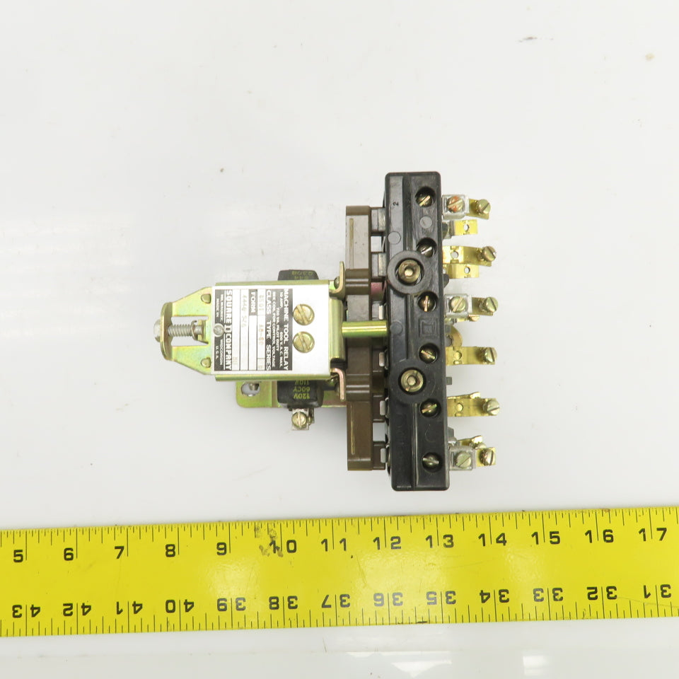 Square D A0-60 Class 8501 Ser B Machine Tool Relay 120V Coil 60 HZ 600V 10A