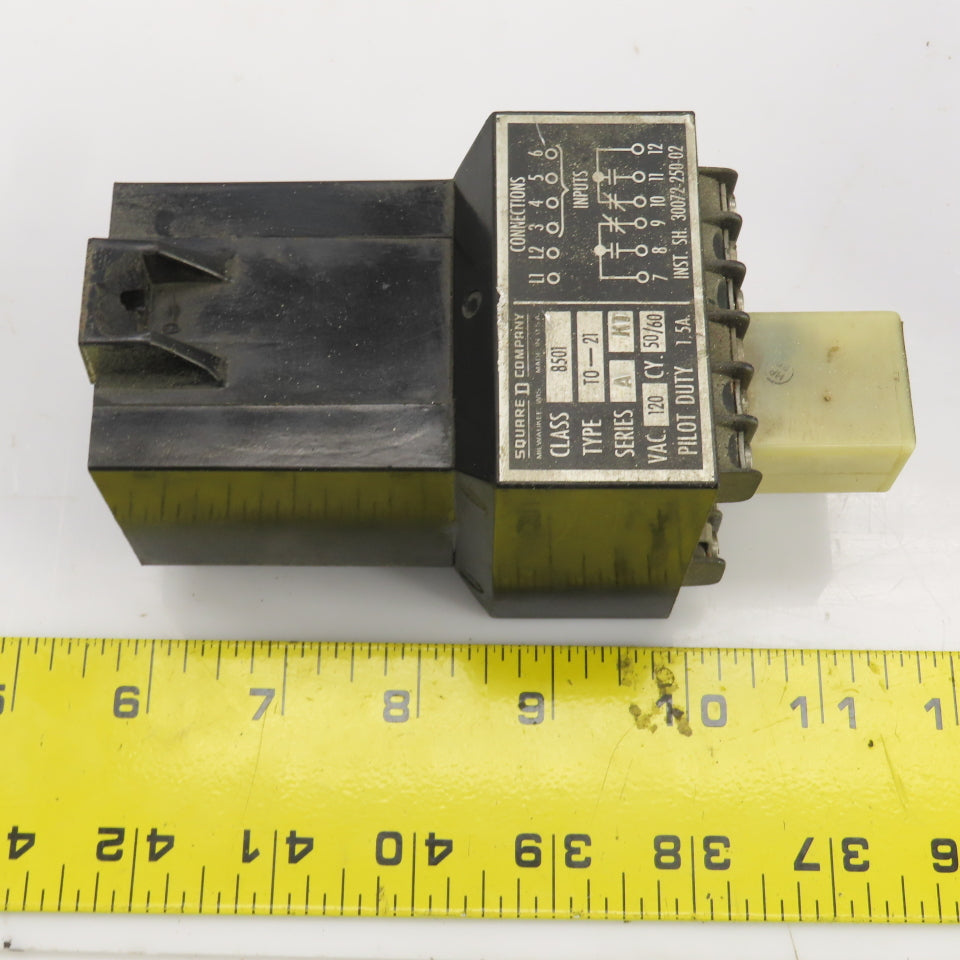 Square D Class 8501 T0-21 Pilot Duty Relay 120VAC 50/60HZ Lot Of 2