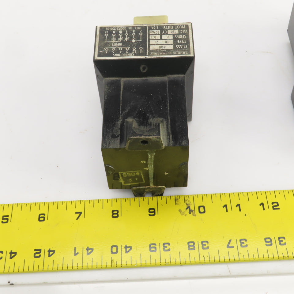 Square D Class 8501 T0-21 Pilot Duty Relay 120VAC 50/60HZ Lot Of 2