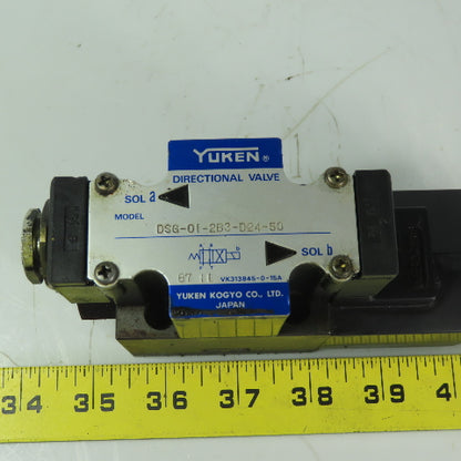 Yuken DSG-01-2B3-D24-50 Hydraulic Directional Control Solenoid Valve