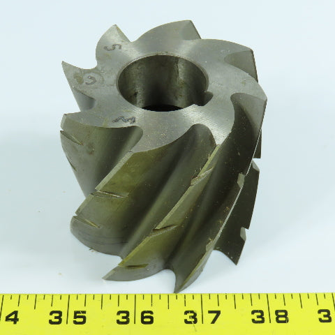National Twist Drill 3" HSS 8 Flute 3" LOC Plain Milling Cutter 1-1/4" Arbor