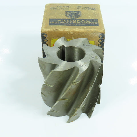 National Twist Drill 3" HSS 8 Flute 3" LOC Plain Milling Cutter 1-1/4" Arbor