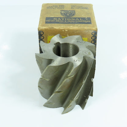 National Twist Drill 3" HSS 8 Flute 3" LOC Plain Milling Cutter 1-1/4" Arbor