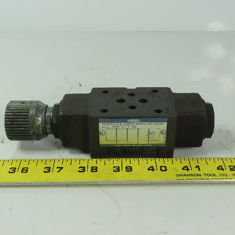 Yuken MSA-01-X-30 Throttle & Check Modular Hydraulic Valve