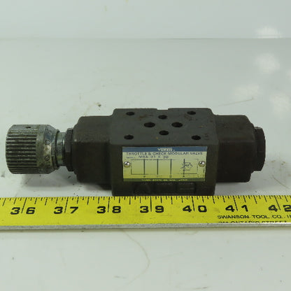 Yuken MSA-01-X-30 Throttle & Check Modular Hydraulic Valve
