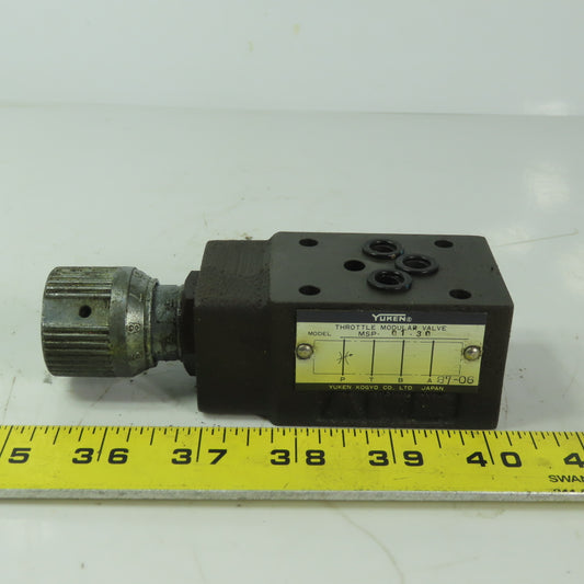 Yuken MSP-01-30 Throttle Modular Hydraulic Valve