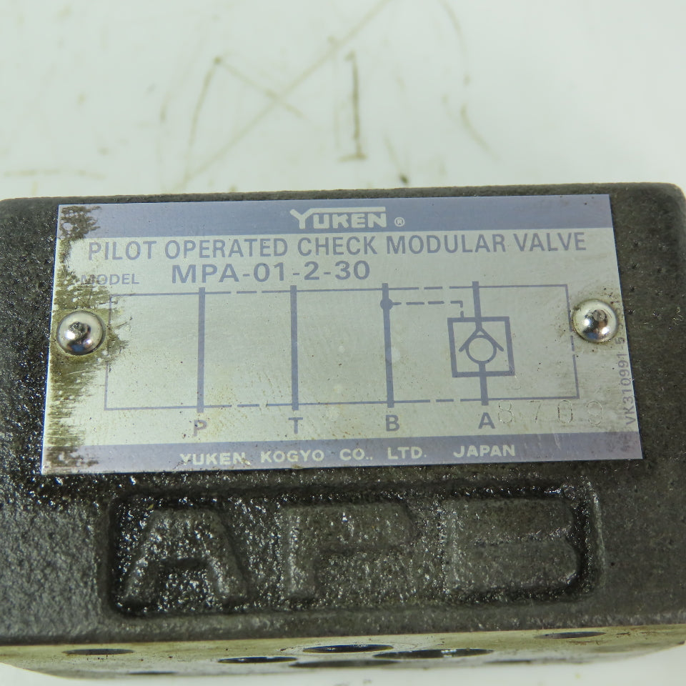 Yuken MP-01-02-30 Pilot Operated Modular Hydraulic Valve