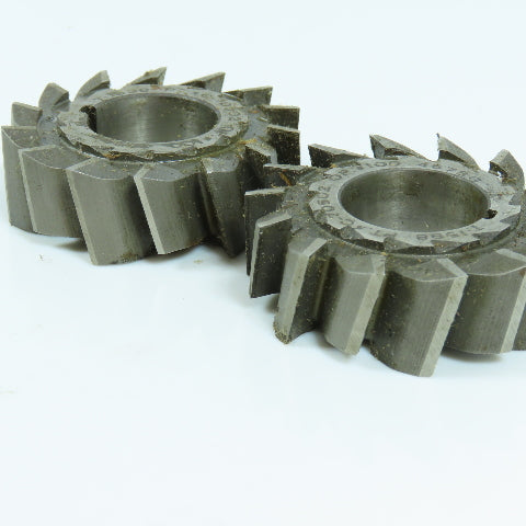 2" x 5/8" x 7/8" HSS RH & LH Slitting Saw Staggered 14 Tooth Lot of 2