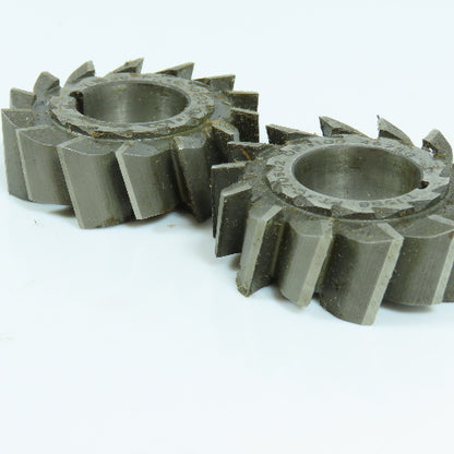 2" x 5/8" x 7/8" HSS RH & LH Slitting Saw Staggered 14 Tooth Lot of 2