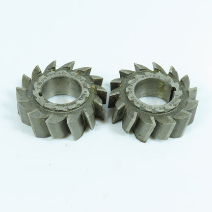 2" x 5/8" x 7/8" HSS RH & LH Slitting Saw Staggered 14 Tooth Lot of 2