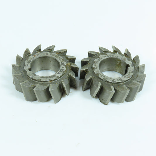 2" x 5/8" x 7/8" HSS RH & LH Slitting Saw Staggered 14 Tooth Lot of 2