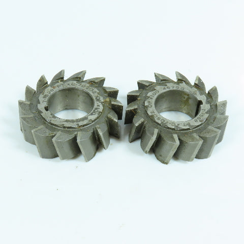 2" x 5/8" x 7/8" HSS RH & LH Slitting Saw Staggered 14 Tooth Lot of 2