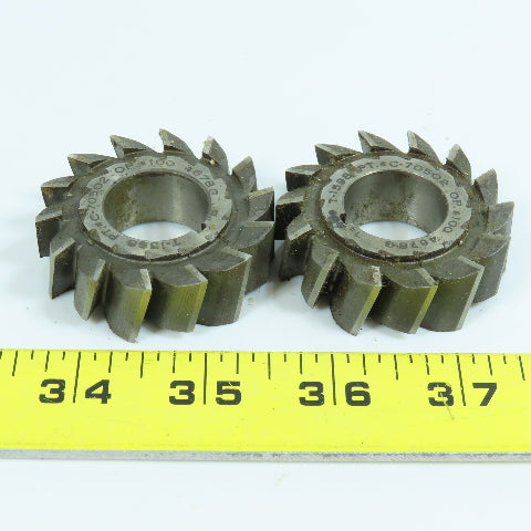 2" x 5/8" x 7/8" HSS RH Slitting Saw Staggered 14 Tooth Lot of 2