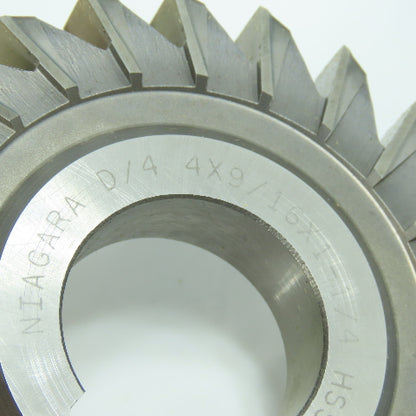 Niagara 4" x 9/16" x 1-1/4" HSS Slitting Saw Straight 24 Tooth
