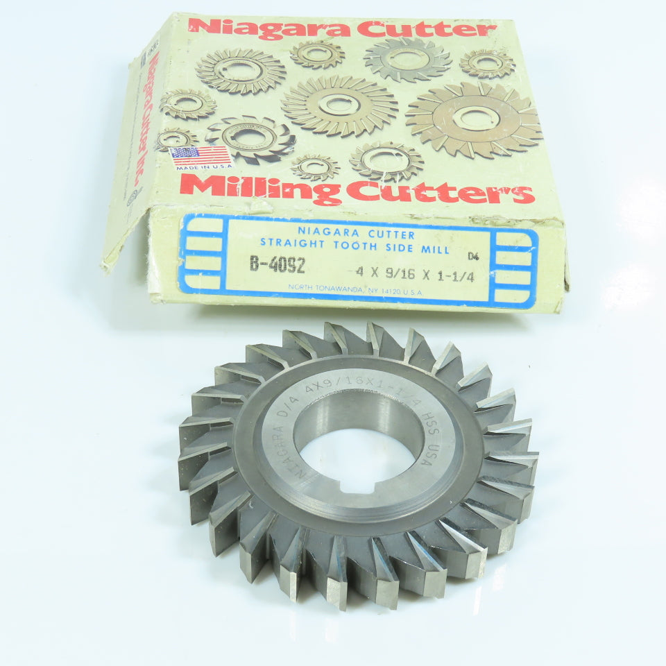 Niagara 4" x 9/16" x 1-1/4" HSS Slitting Saw Straight 24 Tooth