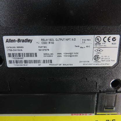 Allen Bradley 1756-OW16I/A ControlLogix 16 Point Relay Isol. Output