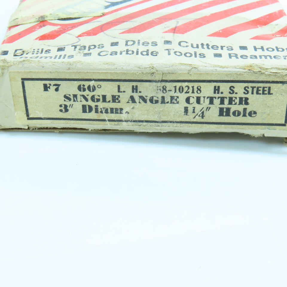 Union Twist Drill 3"x 1/2"x 1-1/4" HSS Single Angle Cutter LH 20 Tooth 60° Lot/2
