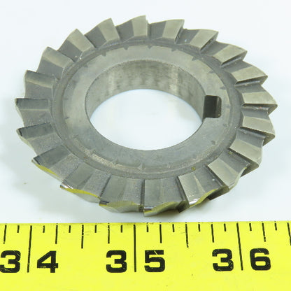 Union Twist Drill 3"x 1/2"x 1-1/4" HSS Single Angle Cutter LH 20 Tooth 60° Lot/2