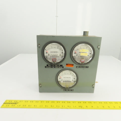 Dwyer Instruments 2003 C 3 Gauge Cluster Assembly Magnehelic 0-3" Of Water 15PSI