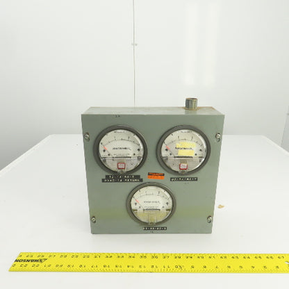 Dwyer Instruments 2003 C 3 Gauge Cluster Assembly Magnehelic 0-3" Of Water 15PSI