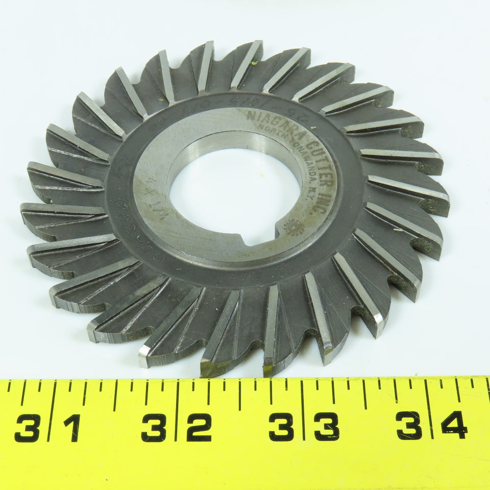 Niagara 4" & 5" OD x 1/4" x 1-1/4" HSS Side Milling Cutter Lot of 4
