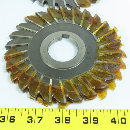Niagara 4" & 5" OD x 1/4" x 1-1/4" HSS Side Milling Cutter Lot of 4