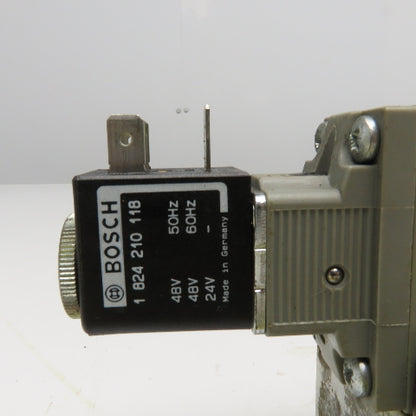 Rexroth 0820 023 991 2 Way Single Solenoid Hydraulic Valve 48VDC Coil Manifold