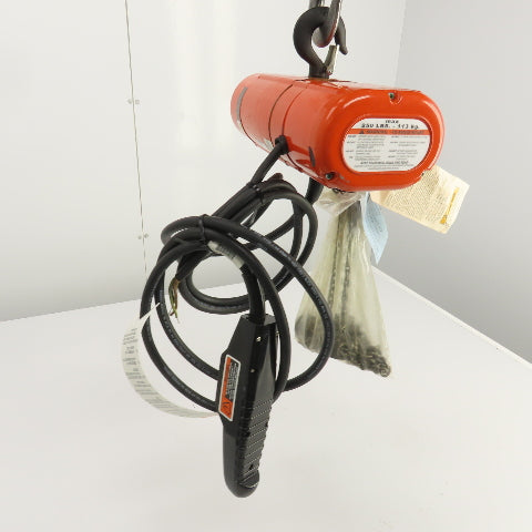 CM Shopstar 1/8 Ton 250LB Electric Chain Hoist 10' Lift 40FPM  460V 3PH