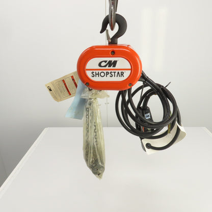 CM Shopstar 1/8 Ton 250LB Electric Chain Hoist 10' Lift 40FPM  460V 3PH