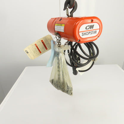 CM Shopstar 1/8 Ton 250LB Electric Chain Hoist 10' Lift 40FPM  460V 3PH