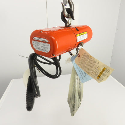 CM Shopstar 1/8 Ton 250LB Electric Chain Hoist 10' Lift 40FPM  460V 3PH