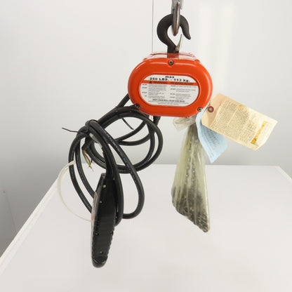 CM Shopstar 1/8 Ton 250LB Electric Chain Hoist 10' Lift 40FPM  460V 3PH