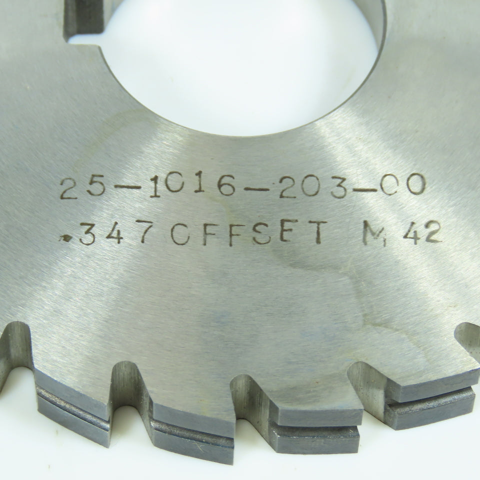 Niagara 4" x 25/64" x 1-1/4" HSS Side Milling Cutter Concave Radius .347 Offset
