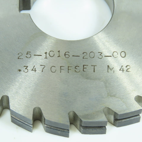 Niagara 4" x 25/64" x 1-1/4" HSS Side Milling Cutter Concave Radius .347 Offset
