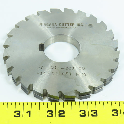 Niagara 4" x 25/64" x 1-1/4" HSS Side Milling Cutter Concave Radius .347 Offset