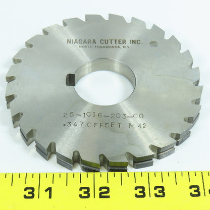 Niagara 4" x 25/64" x 1-1/4" HSS Side Milling Cutter Concave Radius .347 Offset