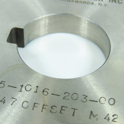 Niagara 4" x 25/64" x 1-1/4" HSS Side Milling Cutter Concave Radius .347 Offset