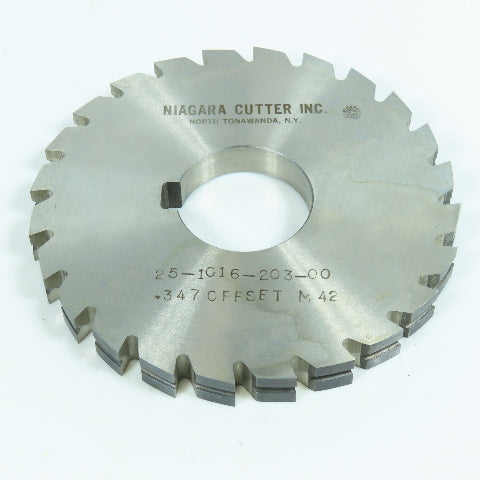 Niagara 4" x 25/64" x 1-1/4" HSS Side Milling Cutter Concave Radius .347 Offset