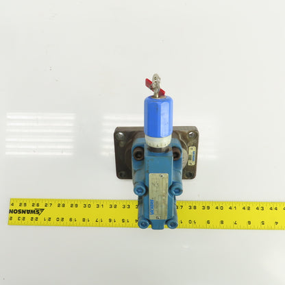 Vickers 615457 CG2V-6FK-10 Hydraulic Pressure Relief Valve W/Subplate 210 Bar