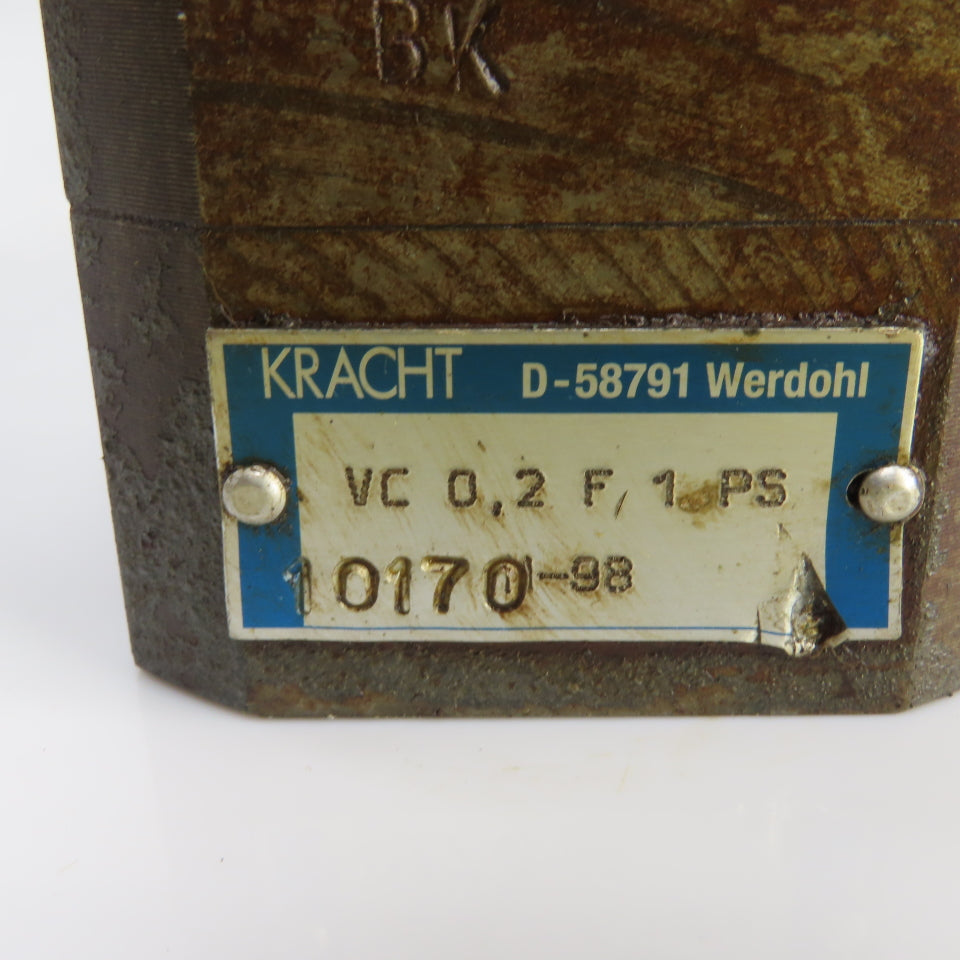 Kracht D-58791 VC 0,2 F 1 S Hydraulic Oil Gear Flow Meter