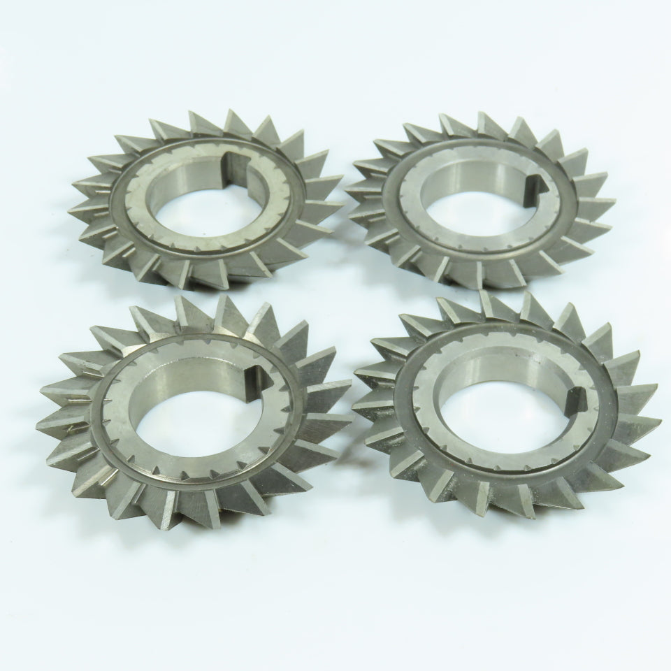 Misc. 3" x 1/2" x 1-1/4" HSS Single Angle Cutter RH 45° Resharpened Lot of 4