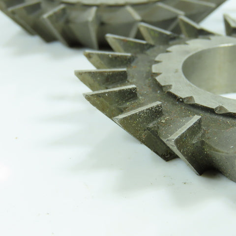 3" x 1/2" x 1-1/4" HSS Single Angle Cutter 20 Tooth RH 45° Resharpened Lot of 3