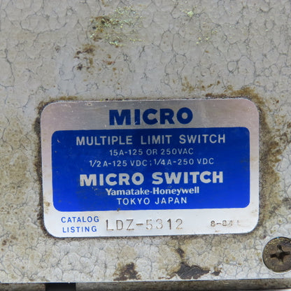 Yamatake Honeywell LDZ-5312 250V AC/DC Multiple Limit Switch 3 Position