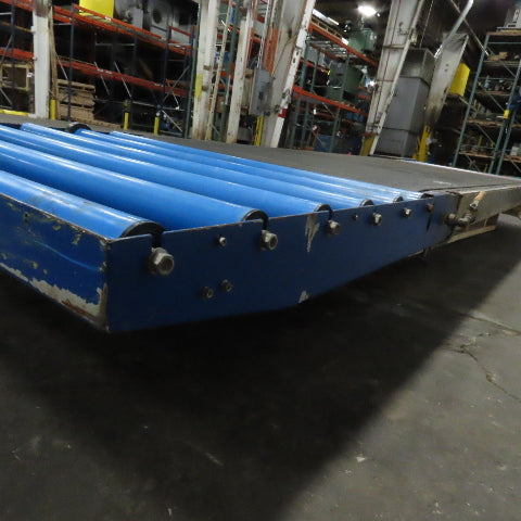 43" Wide 176-1/2" OAL Stainless Slider Belt Gravity Roller Hybrid Conveyor 13FPM